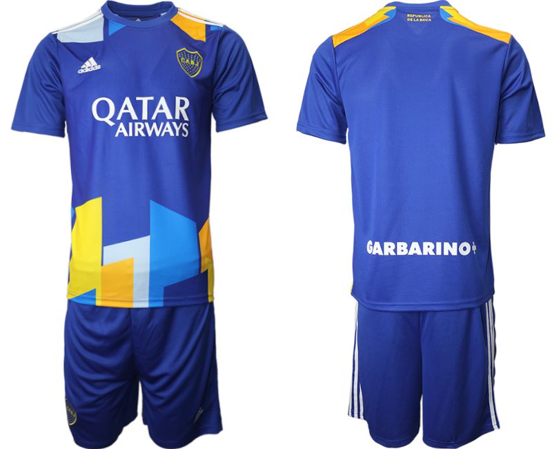 Cheap Men 2021-2022 Club Boca juniors away blue blank Adidas Soccer Jersey